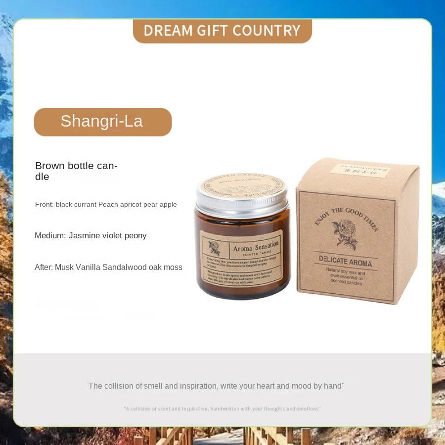 Scented Brown Glass Candle